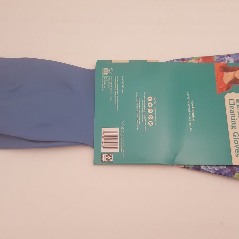 THE PIONEER WOMAN Heavy Duty Latex Cleaning Gloves | 3 Pack | Red / Blue / Pink - Picture 7 of 11